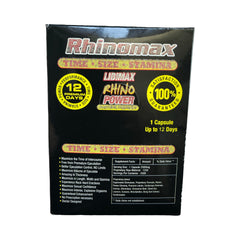 Libimax Rhinomax Male Enhancement Pill! Last up to 12 Days! -24 Pills! Exp 3/27