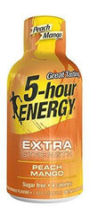 5 Hour Energy Shot Extra Strength Peach Mango, 1.93oz, 12 Count