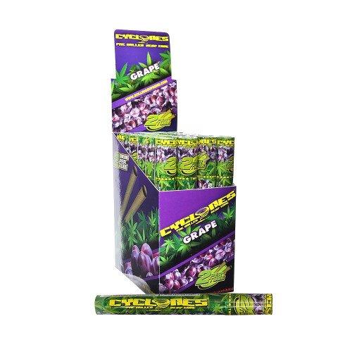 CYCLONES PRE ROLLED HEMP CONES GRAPE FLAVOR PACK OF 24