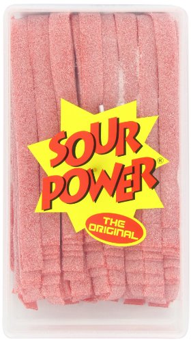 Sour Power Belts, Strawberry (150-Count Belts),  42.3 Ounce Tub