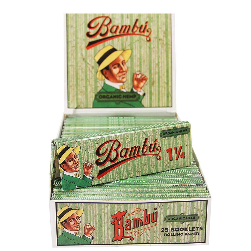 Bambu Organic Hemp 1 1/4 Cigarette Rolling Paper - 25 Packs!