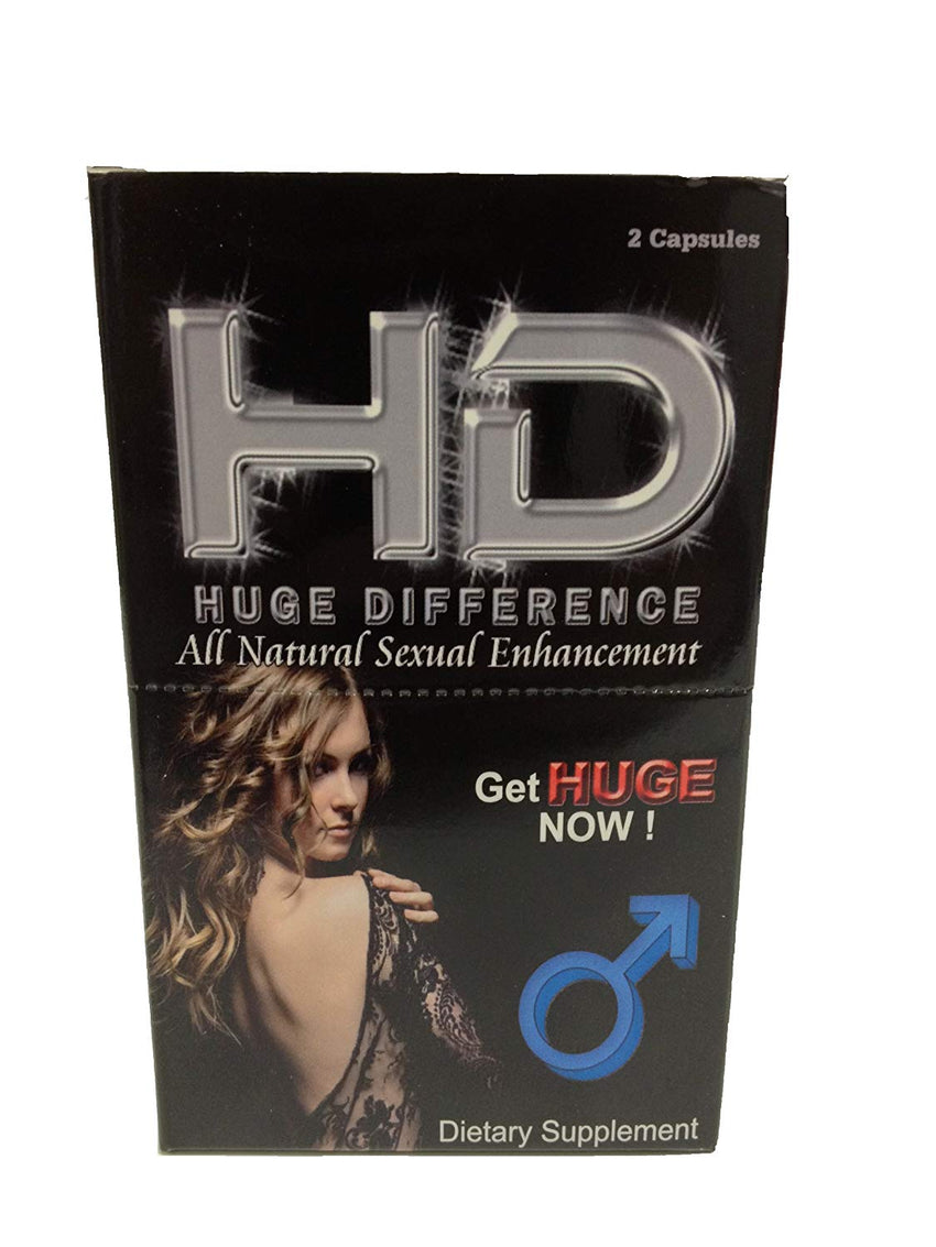 HD Huge Difference All Natural Sexual Male Enhancement Pill 450mg - 24 Pills!