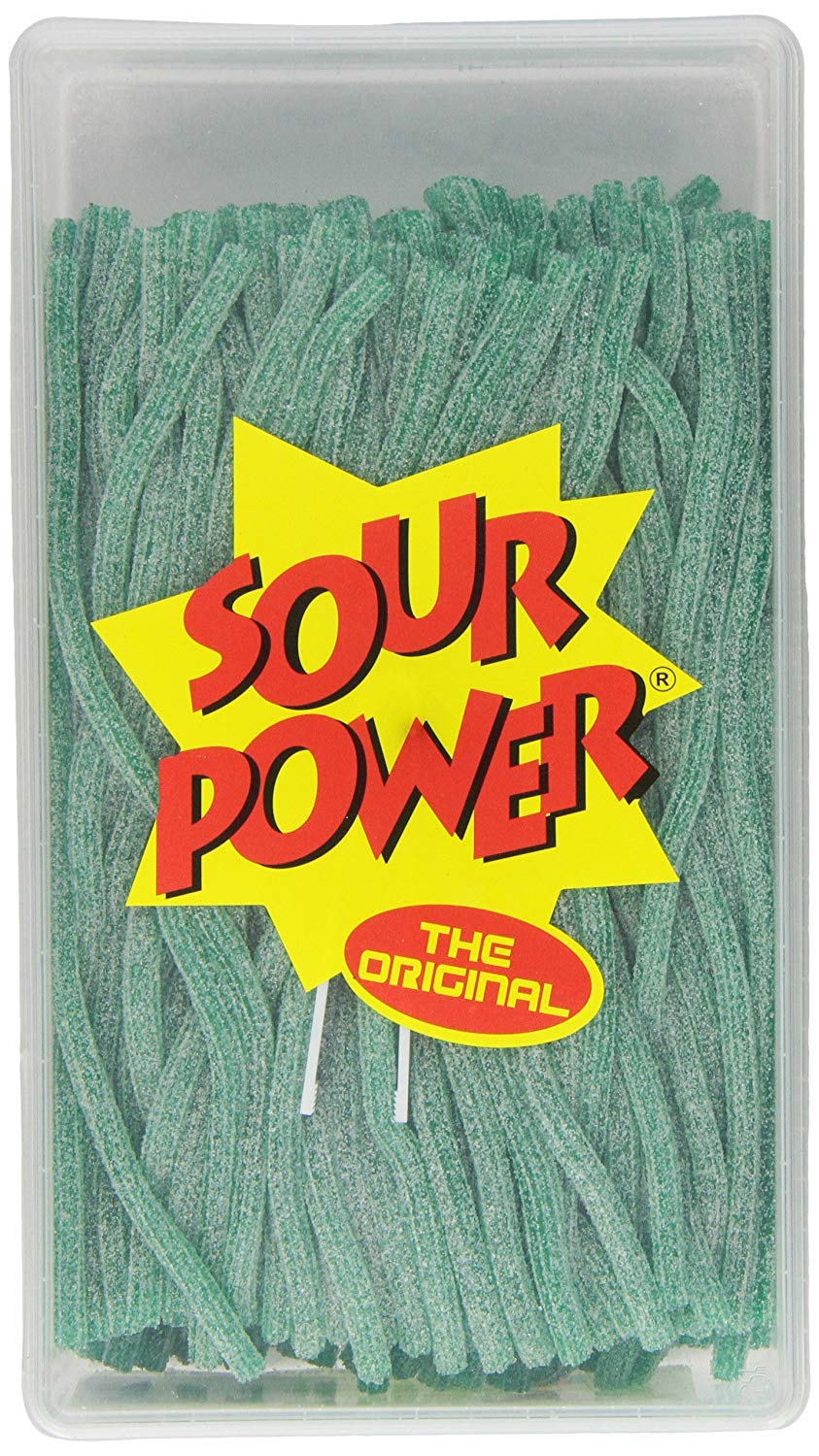 DORVAL TRADING CO Sour Power Straws, Green Apple, 49.4000-Ounce Tubs (Pack of 2400)