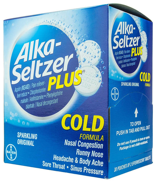 Alka-Seltzer Plus Cold 30 Pack by 2 Tablets (60 Count)